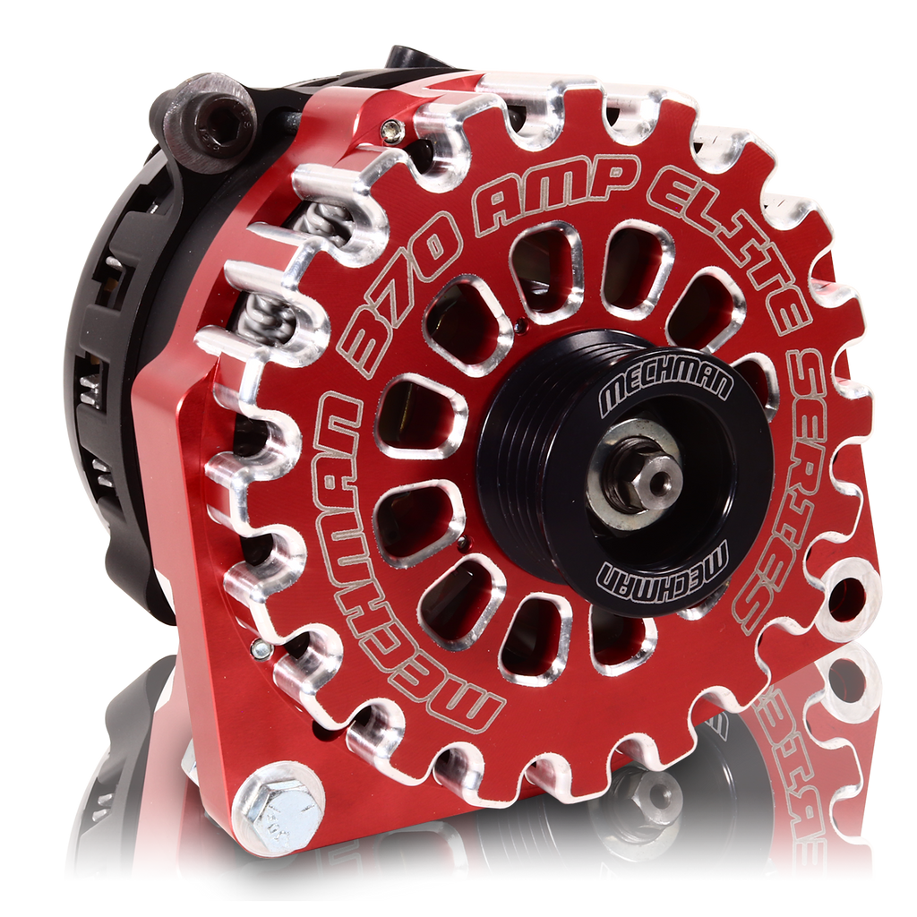 370 amp Elite series alternator for 88-95 GM Truck (Red)