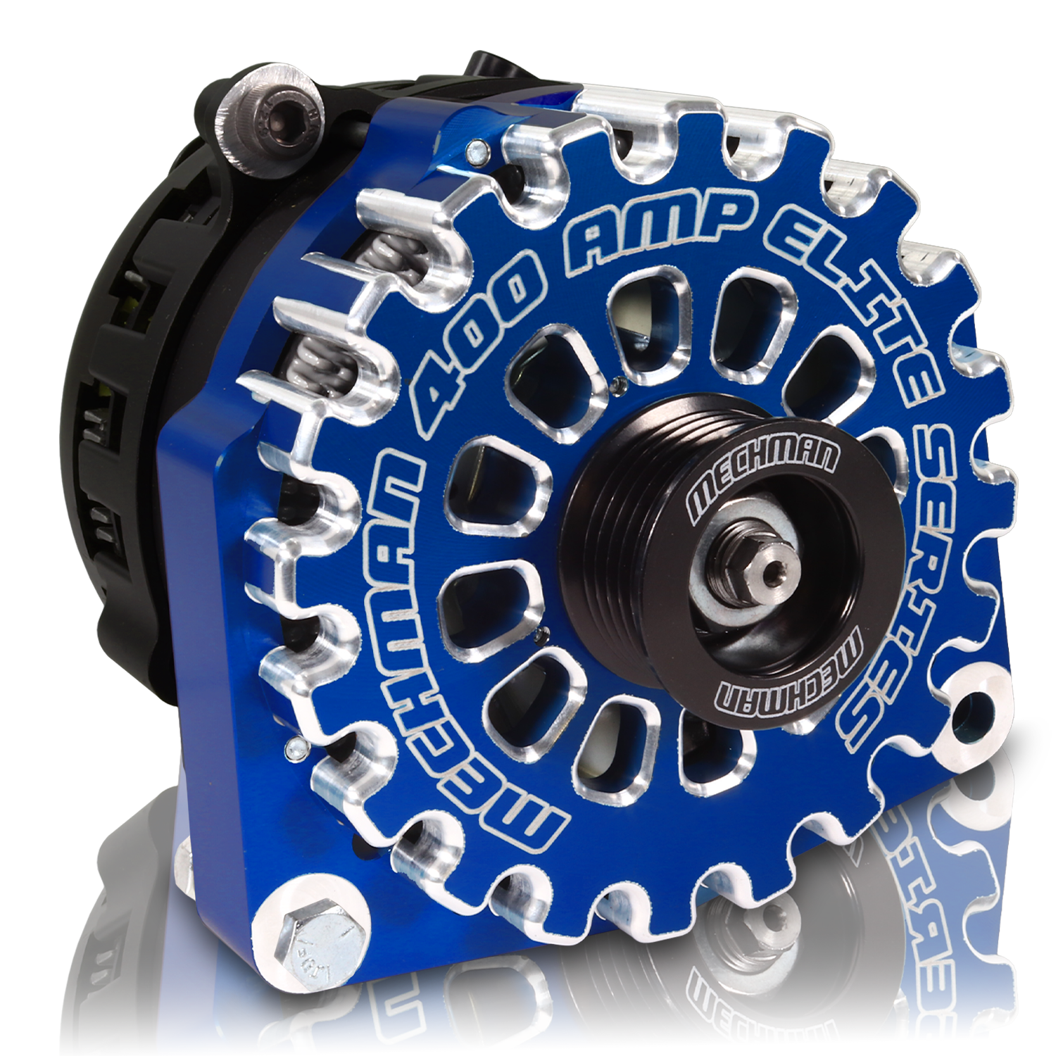 400 amp Elite series alternator for 88-95 GM Truck (Dark Blue)