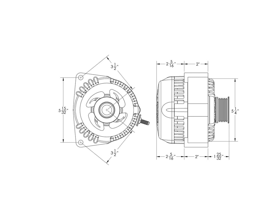 Mechman 240 Amp High Output Alternator 1996-2004 GM Truck 4.3L 4.8L 5.3L 5.7L 6L - Machined Billet