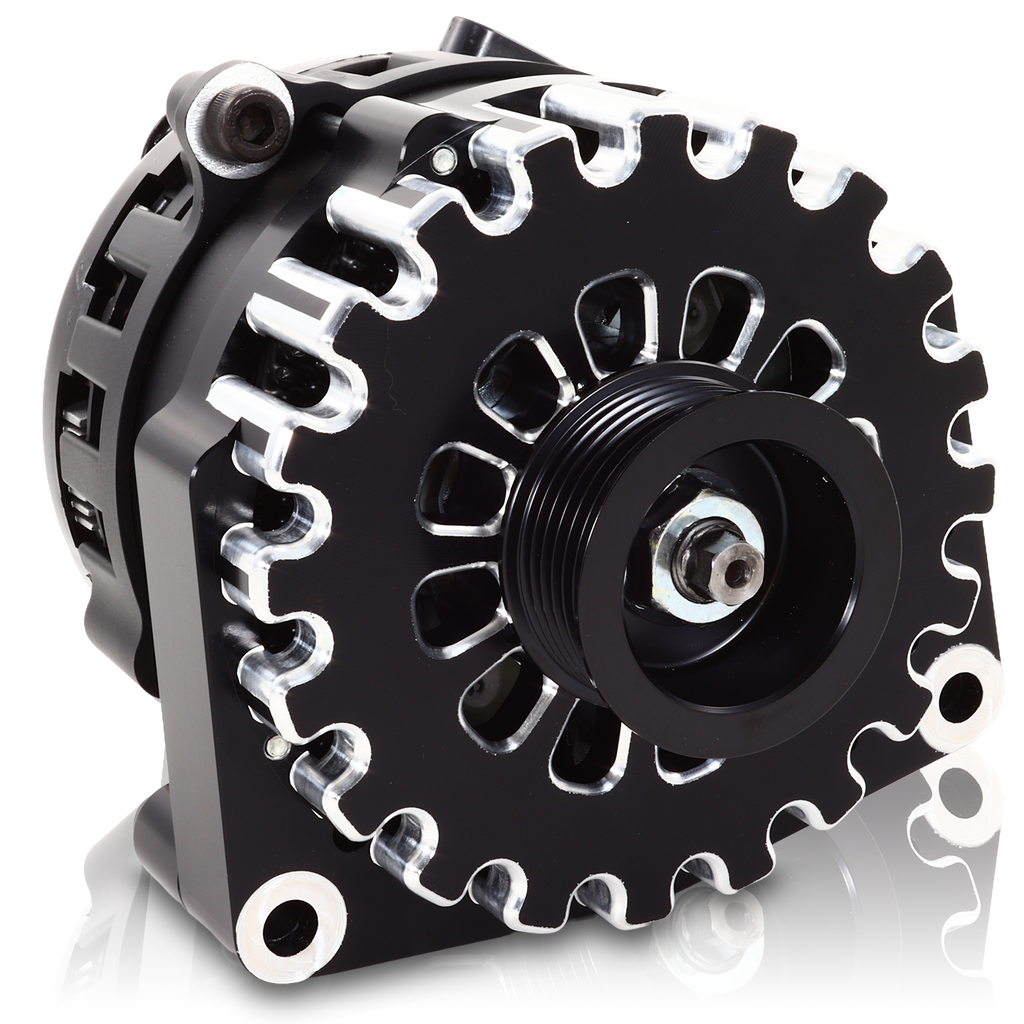 Mechman 250 Amp High Output Alternator 1996-2004 GM Truck 4.3L 4.8L 5.3L 5.7L 6L - Black Billet
