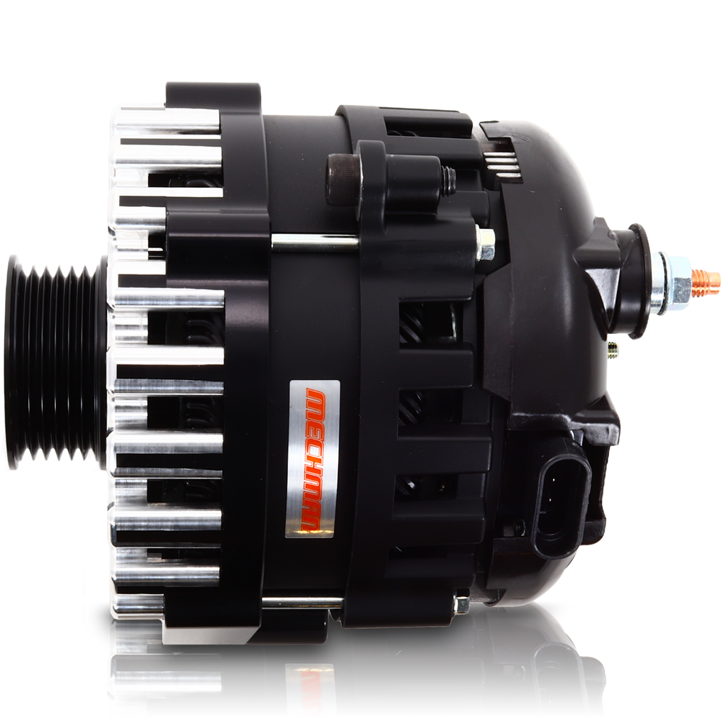 Mechman 250 Amp High Output Alternator 1996-2004 GM Truck 4.3L 4.8L 5.3L 5.7L 6L - Black Billet