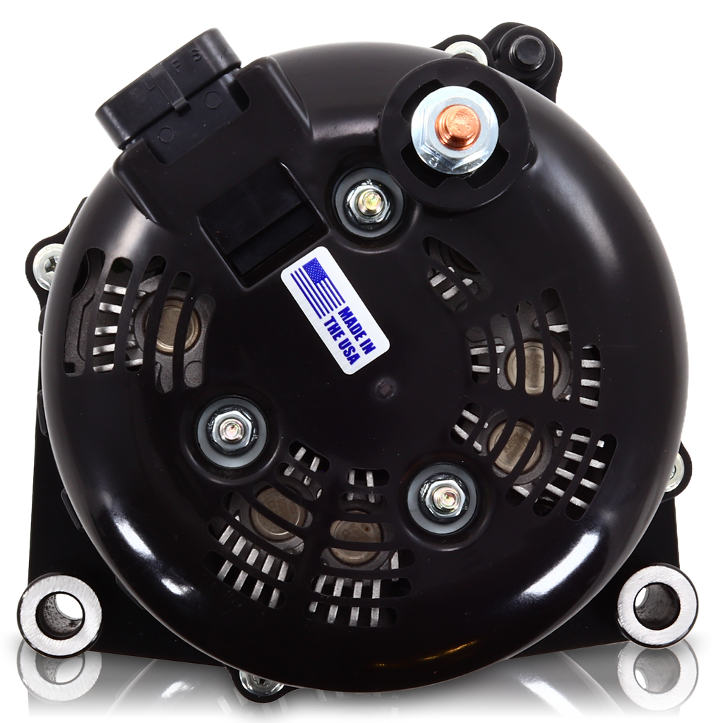 Mechman 250 Amp High Output Alternator 1996-2004 GM Truck 4.3L 4.8L 5.3L 5.7L 6L - Black Billet