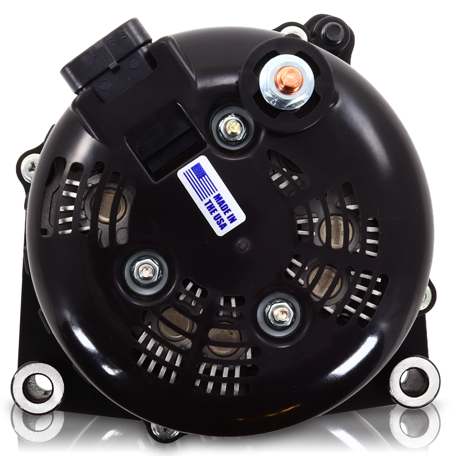 Mechman 250 Amp High Output Alternator 1996-2004 GM Truck 4.3L 4.8L 5.3L 5.7L 6L - Black Billet