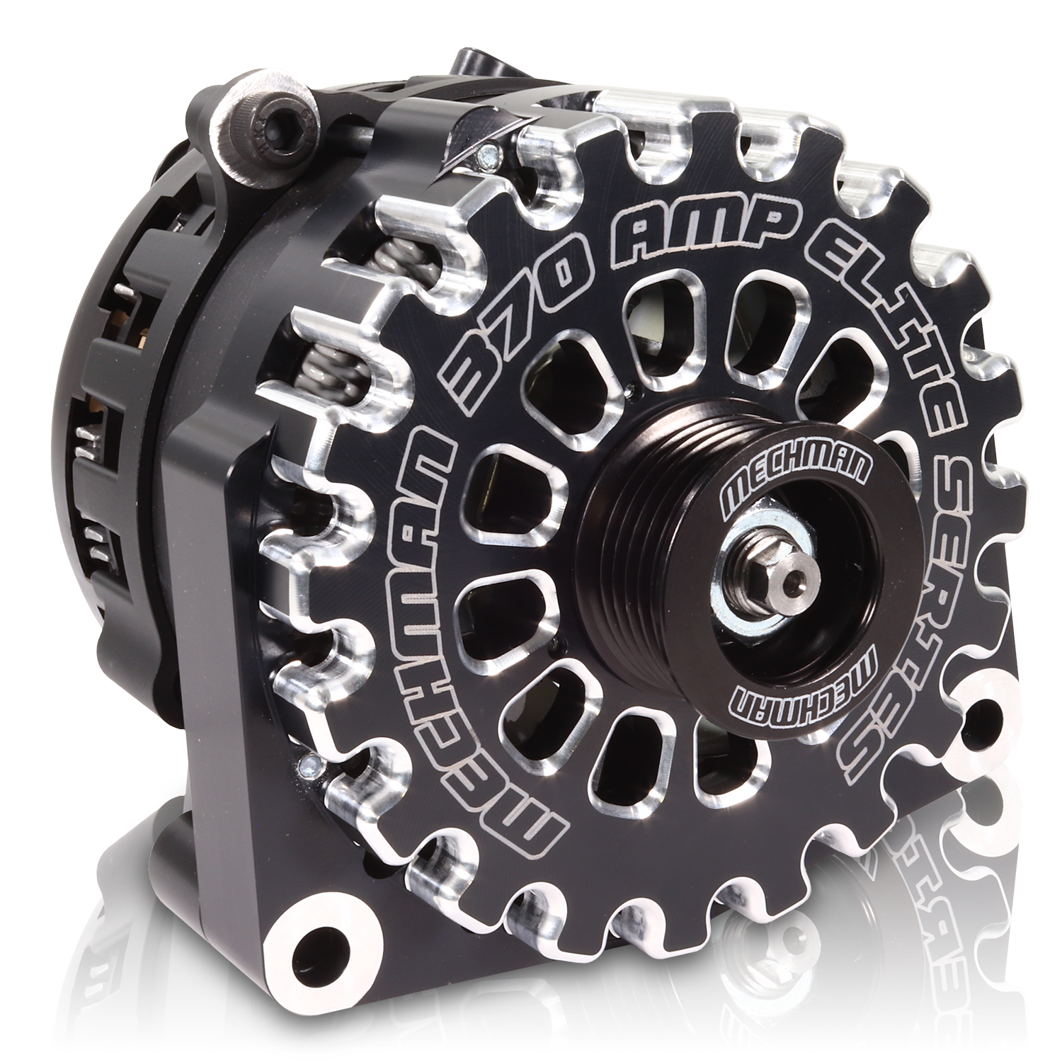 Mechman 400 Amp High Output Alternator 1996-2004 GM Truck 4.3L 4.8L 5.3L 5.7L 6L - Black Billet