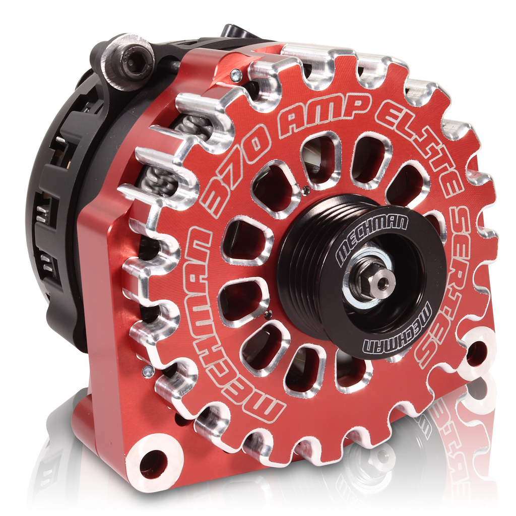 Mechman 370 Amp High Output Alternator 1996-2004 GM Truck 4.3L 4.8L 5.3L 5.7L 6L - Red Billet