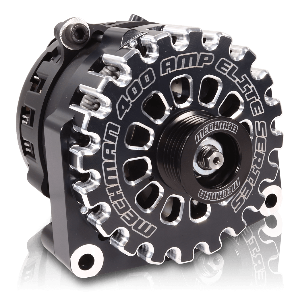 Mechman 400 Amp RVC Bypass Alternator 2005-2013 GM Truck 4.3L 4.8L 5.3L 5.7L 6L - Black Billet