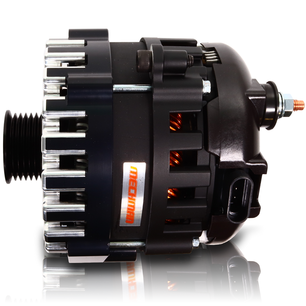 Mechman 400 Amp High Output Alternator 1996-2004 GM Truck 4.3L 4.8L 5.3L 5.7L 6L - Black Billet