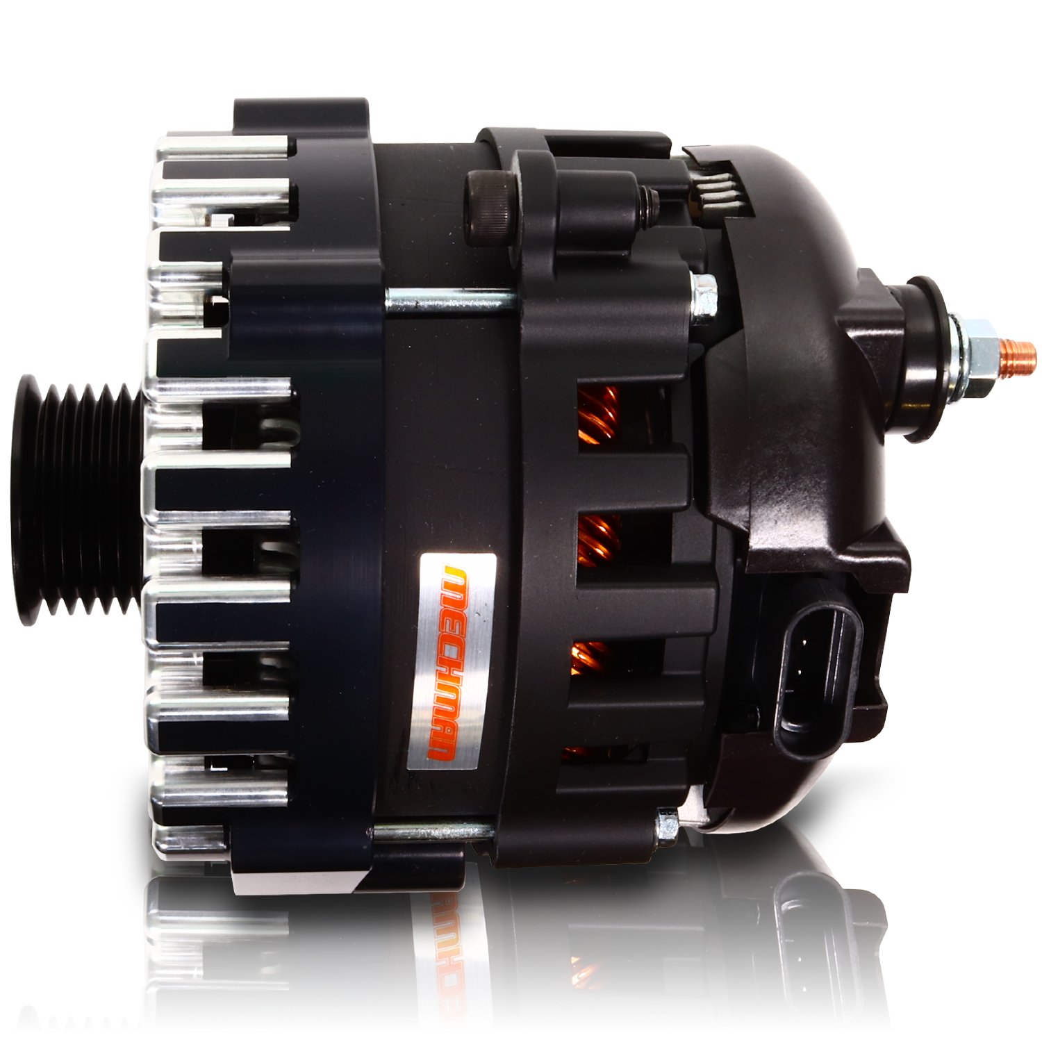 Mechman 400 Amp High Output Alternator 1996-2004 GM Truck 4.3L 4.8L 5.3L 5.7L 6L - Black Billet