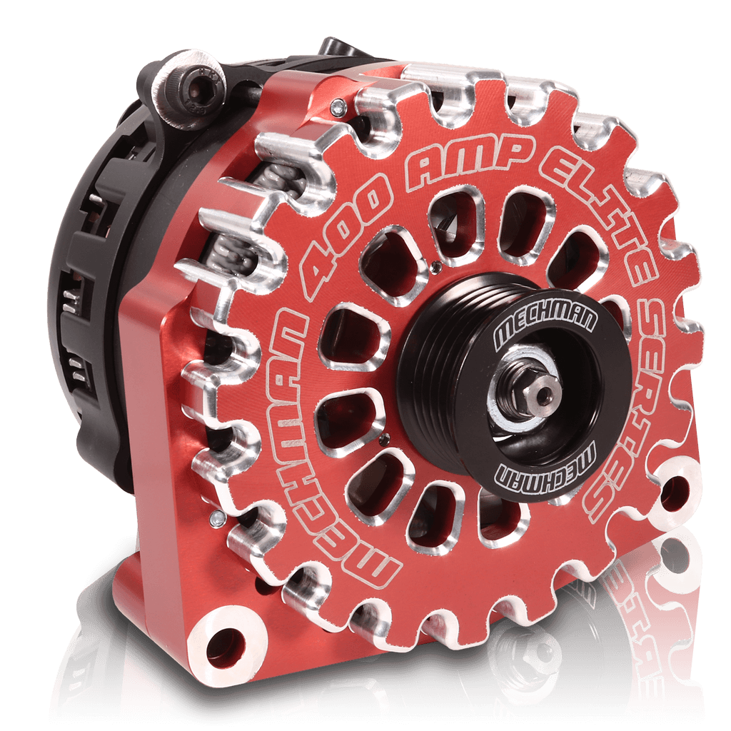 Mechman 400 Amp RVC Bypass Alternator 2005-2013 GM Truck 4.3L 4.8L 5.3L 5.7L 6L - Red Billet