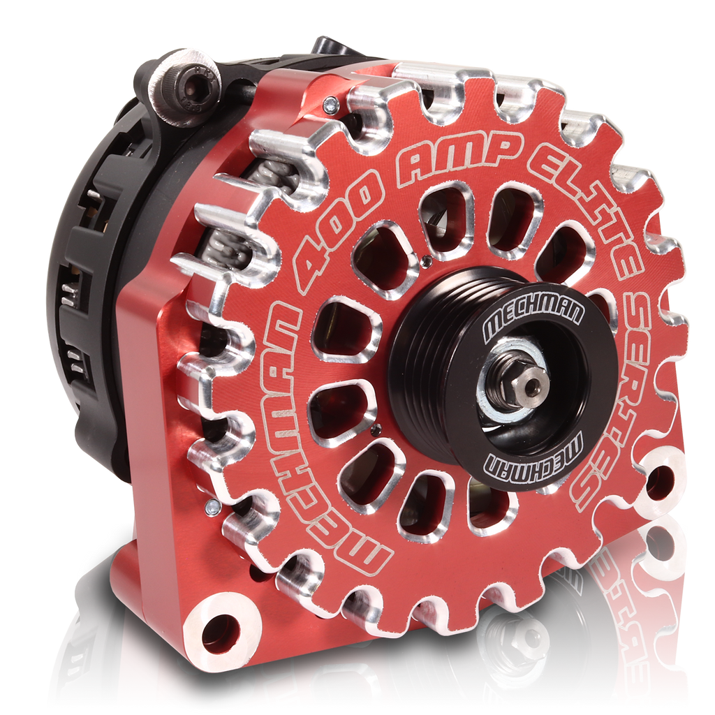 Mechman 400 Amp High Output Alternator 1996-2004 GM Truck 4.3L 4.8L 5.3L 5.7L 6L - Red Billet