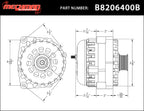 Mechman 400 Amp High Output Alternator 1996-2004 GM Truck 4.3L 4.8L 5.3L 5.7L 6L - Green Billet