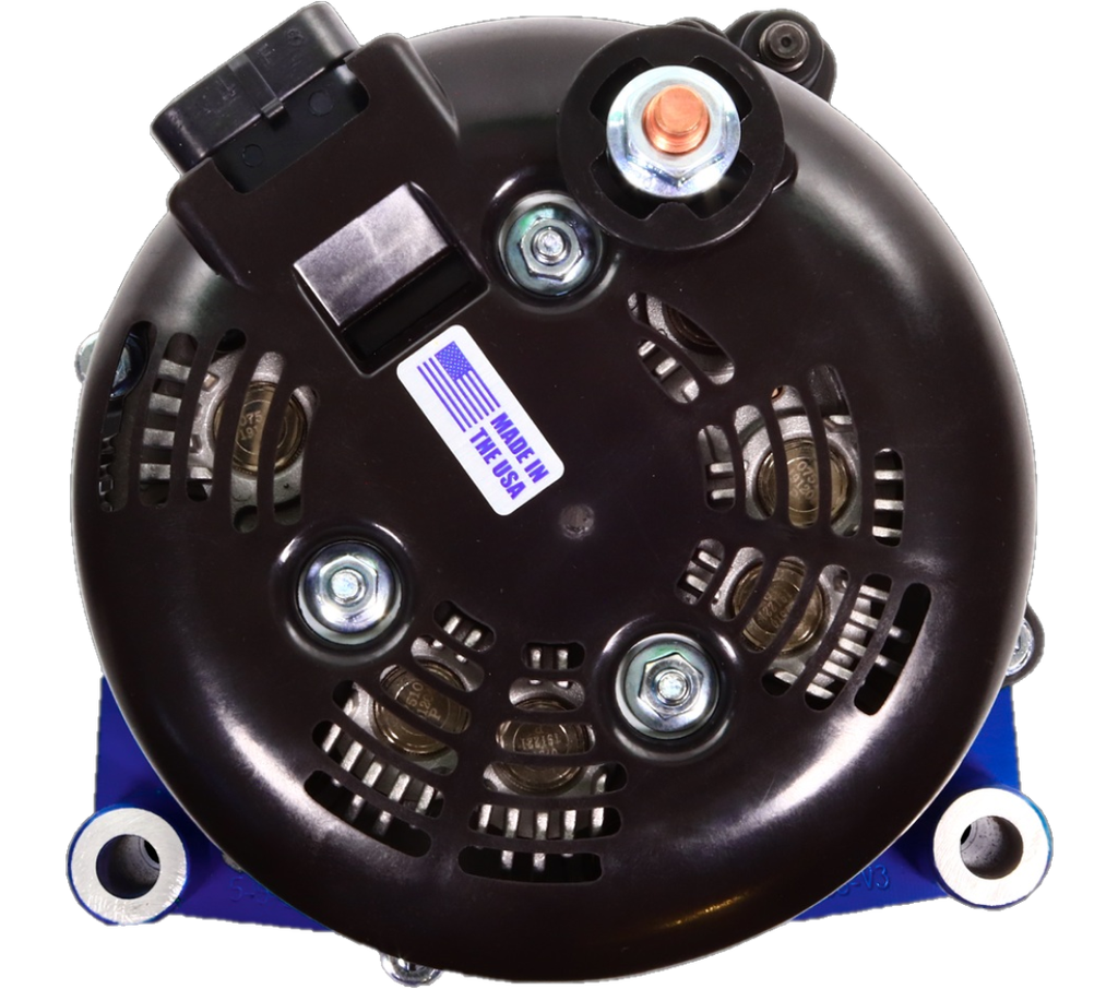 Mechman 400 Amp High Output Alternator 1996-2004 GM Truck 4.3L 4.8L 5.3L 5.7L 6L - Blue Billet