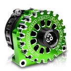 Mechman 400 Amp RVC Bypass Alternator 2005-2013 GM Truck 4.3L 4.8L 5.3L 5.7L 6L - Green Billet