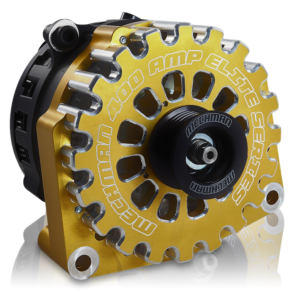 Mechman 400 Amp High Output Alternator 1996-2004 GM Truck 4.3L 4.8L 5.3L 5.7L 6L - Gold Billet
