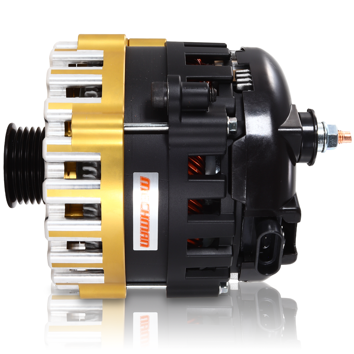 Mechman 400 Amp High Output Alternator 1996-2004 GM Truck 4.3L 4.8L 5.3L 5.7L 6L - Gold Billet