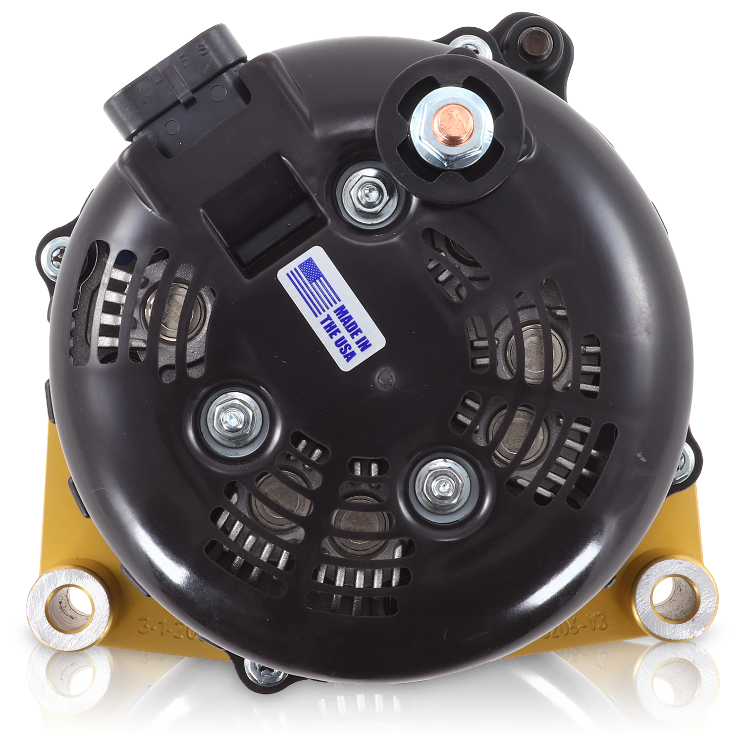 Mechman 400 Amp High Output Alternator 1996-2004 GM Truck 4.3L 4.8L 5.3L 5.7L 6L - Gold Billet