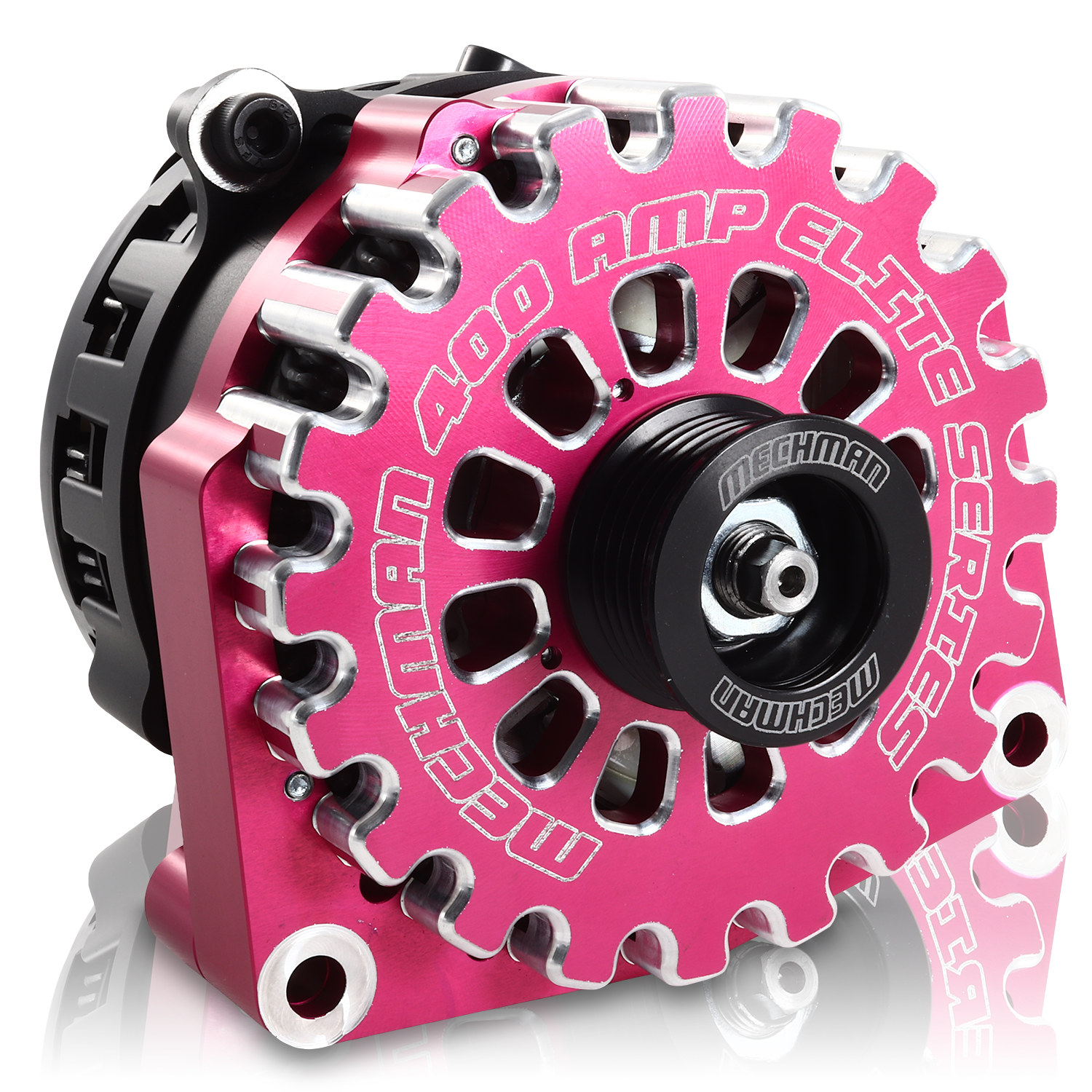 Mechman 400 Amp High Output Alternator 1996-2004 GM Truck 4.3L 4.8L 5.3L 5.7L 6L - Pink Billet