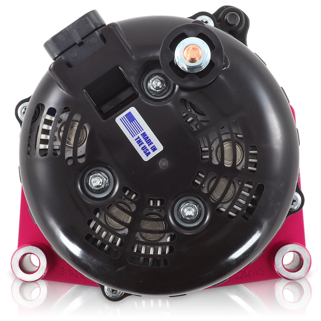 Mechman 400 Amp High Output Alternator 1996-2004 GM Truck 4.3L 4.8L 5.3L 5.7L 6L - Pink Billet