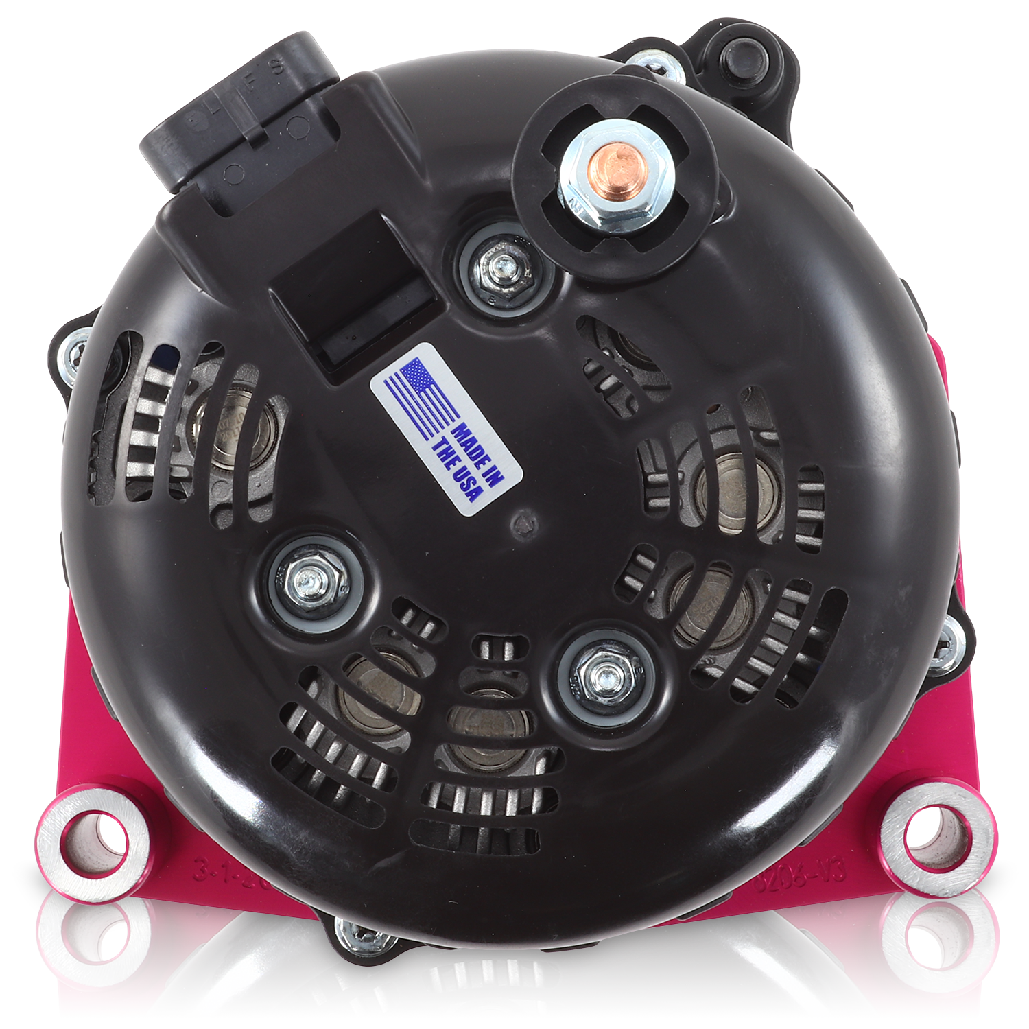 Mechman 400 Amp High Output Alternator 1996-2004 GM Truck 4.3L 4.8L 5.3L 5.7L 6L - Pink Billet