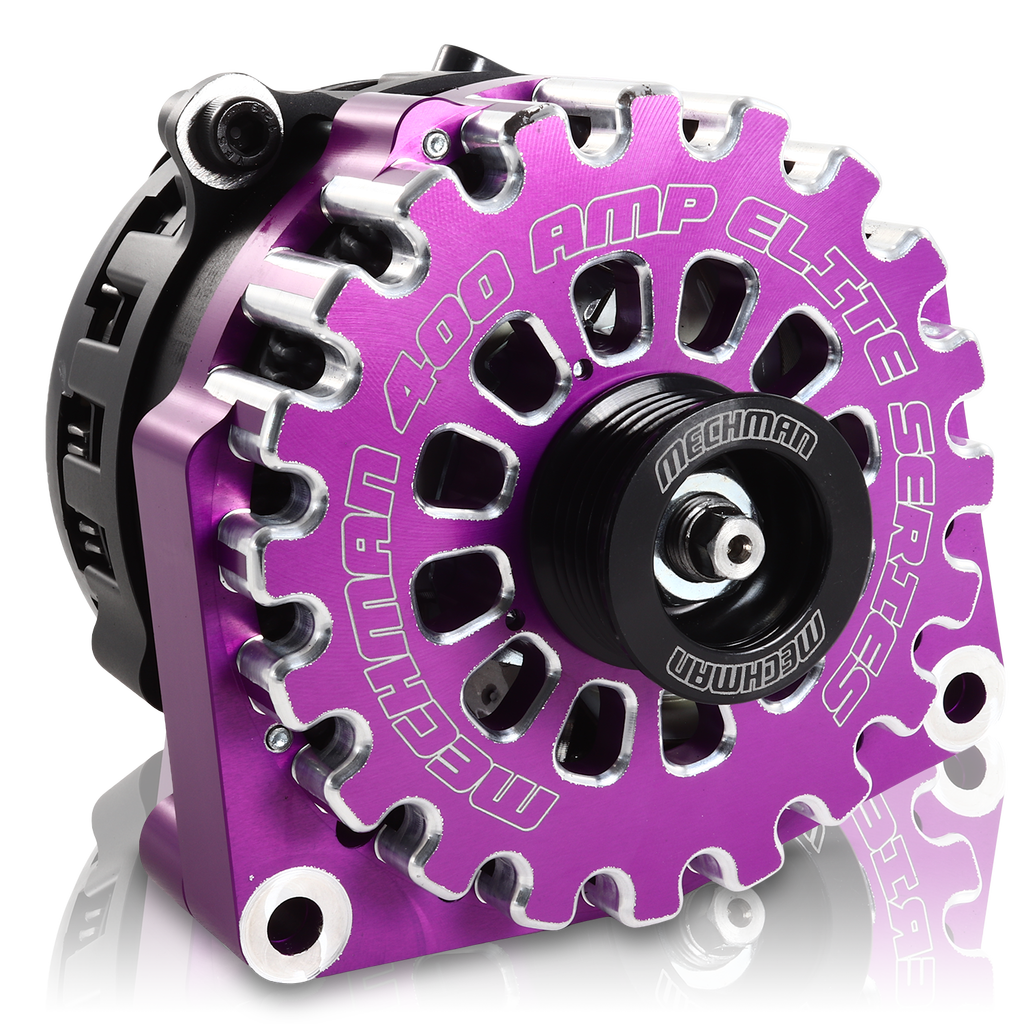 Mechman 400 Amp RVC Bypass Alternator 2005-2013 GM Truck 4.3L 4.8L 5.3L 5.7L 6L - Purple Billet