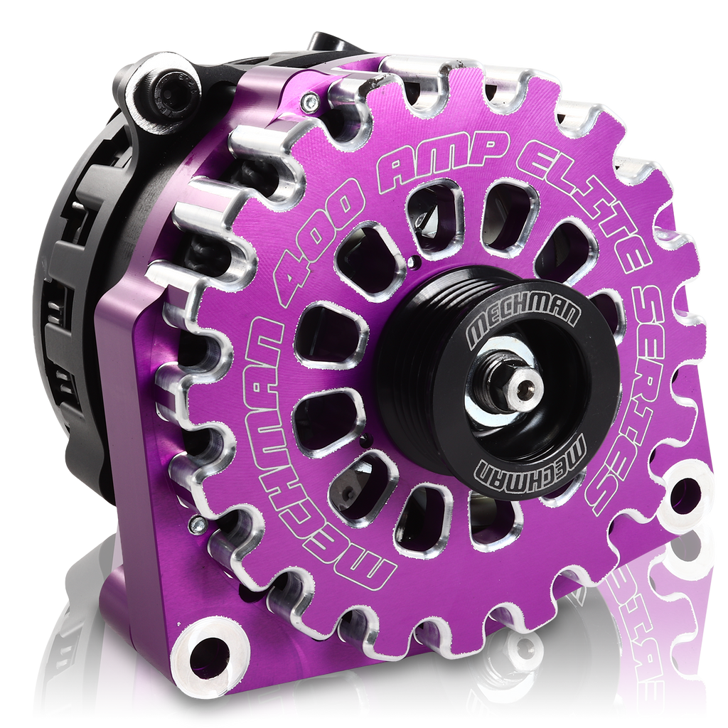 Mechman 400 Amp High Output Alternator 1996-2004 GM Truck 4.3L 4.8L 5.3L 5.7L 6L - Purple Billet