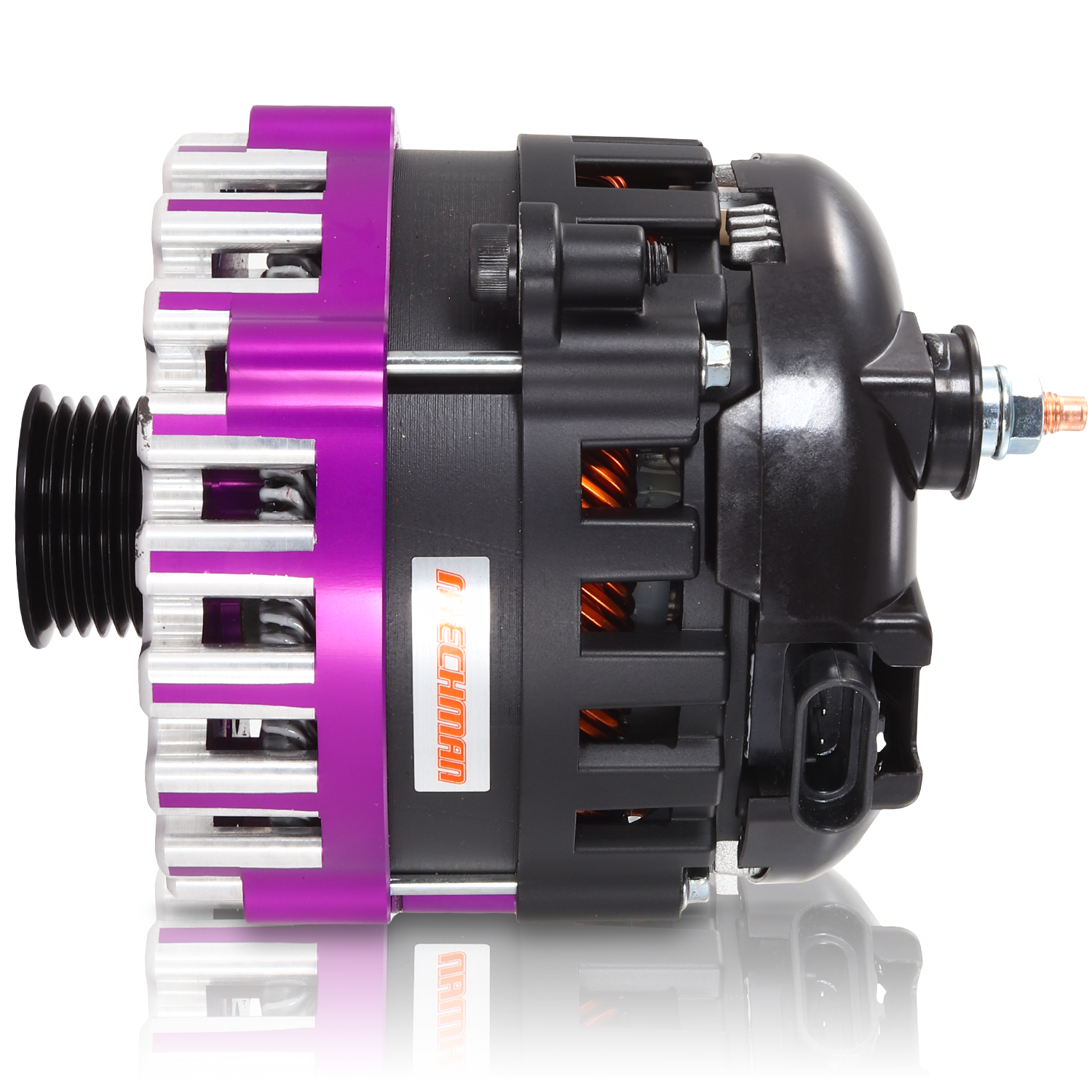 Mechman 400 Amp High Output Alternator 1996-2004 GM Truck 4.3L 4.8L 5.3L 5.7L 6L - Purple Billet
