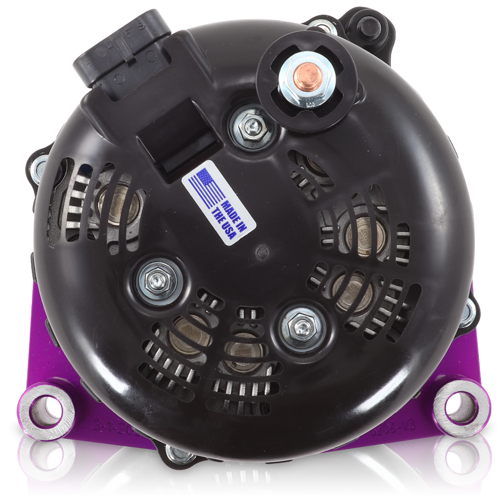 Mechman 400 Amp High Output Alternator 1996-2004 GM Truck 4.3L 4.8L 5.3L 5.7L 6L - Purple Billet