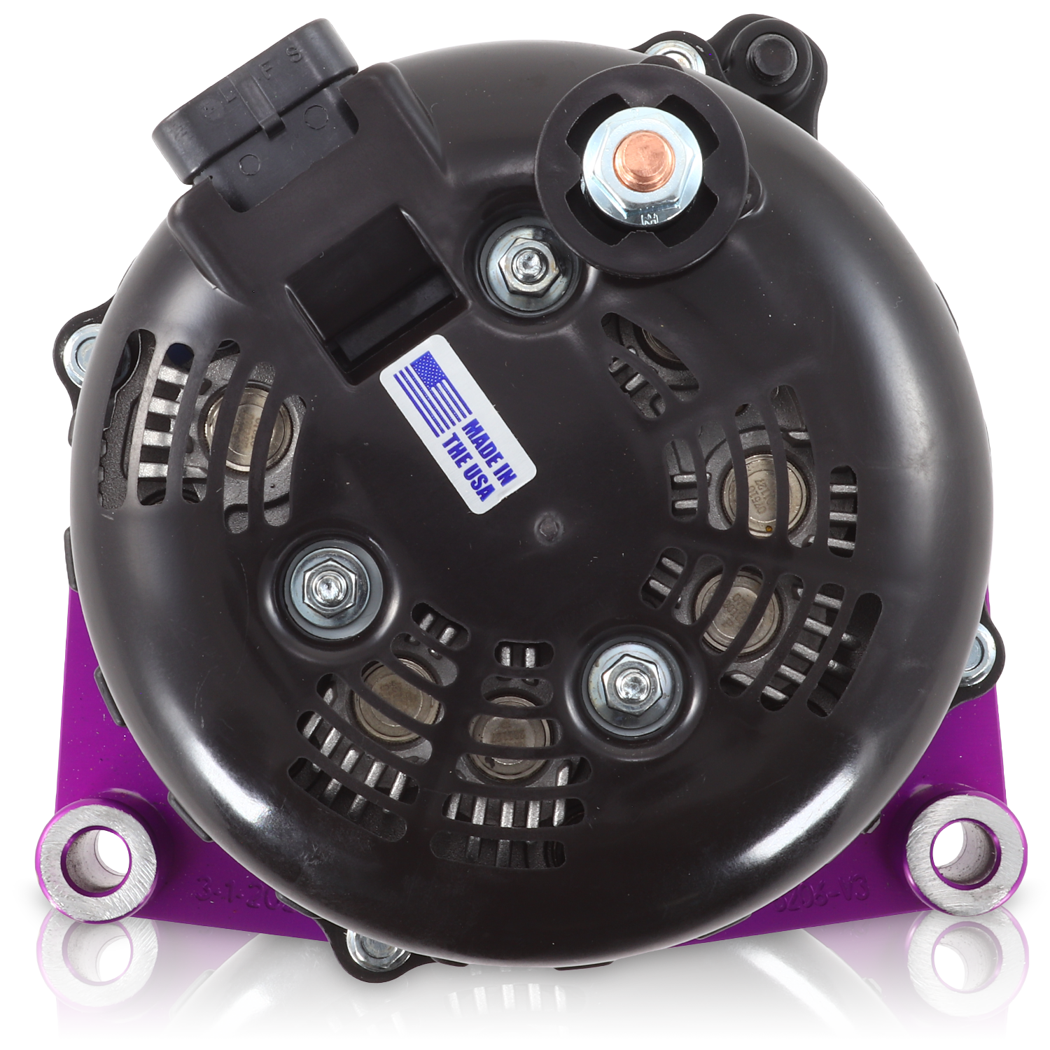 Mechman 400 Amp High Output Alternator 1996-2004 GM Truck 4.3L 4.8L 5.3L 5.7L 6L - Purple Billet