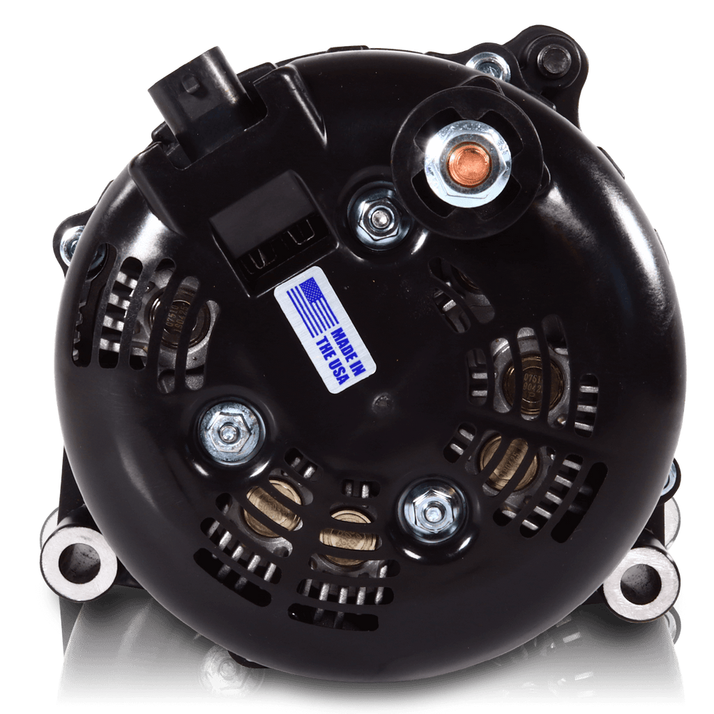 Mechman 370 Amp RVC Bypass Alternator 2005-2013 GM Truck 4.3L 4.8L 5.3L 5.7L 6L - Black Billet