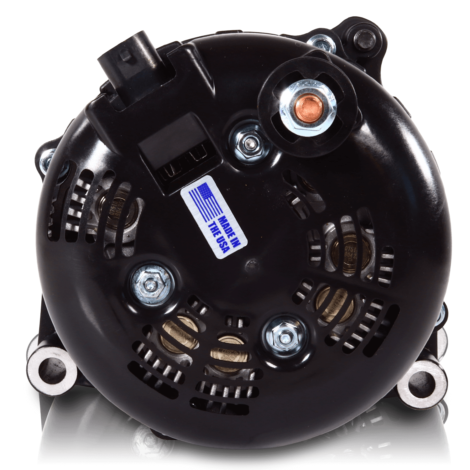 Mechman 370 Amp RVC Bypass Alternator 2005-2013 GM Truck 4.3L 4.8L 5.3L 5.7L 6L - Black Billet