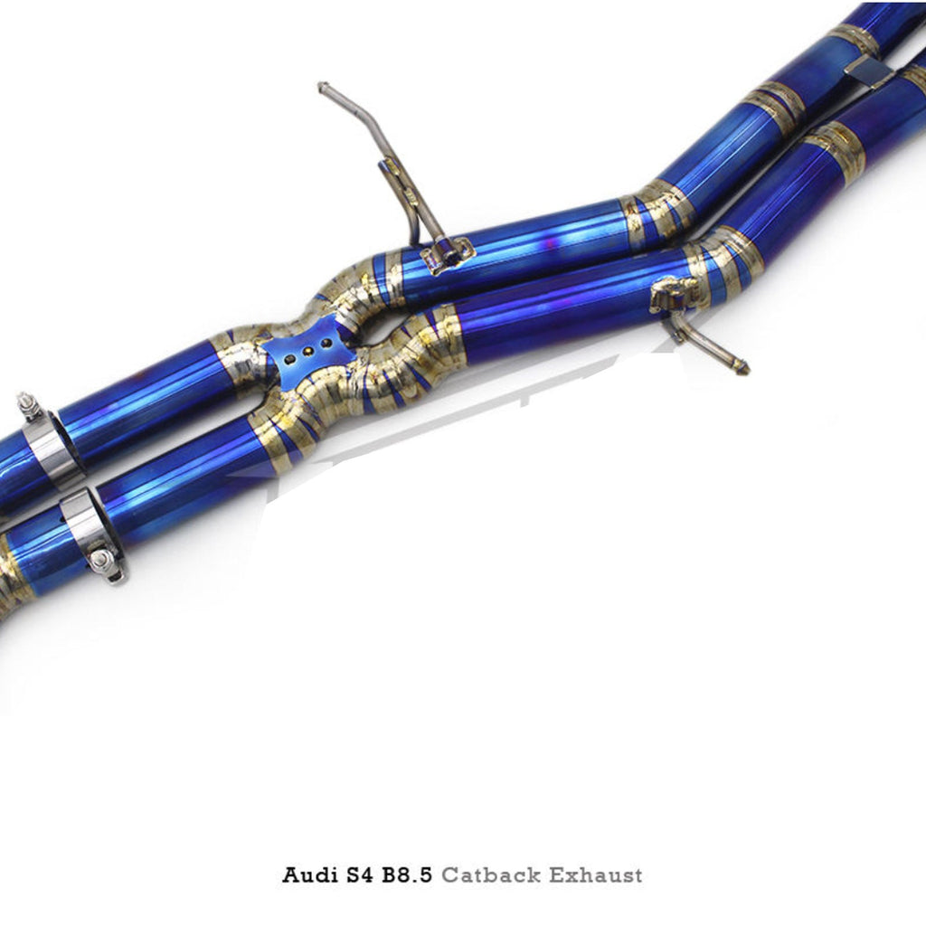 Titanium Valved Catback Exhaust System for Audi B9 S4 S5 - Bull Boost Performance