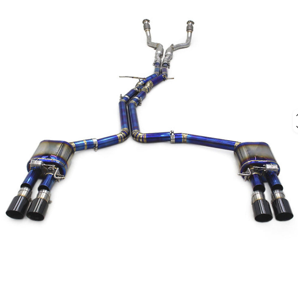 Titanium Valved Catback Exhaust System for Audi B9 S4 S5 - Bull Boost Performance