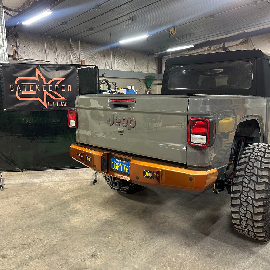 Gauntlet Rear Bumper for 2020+ Jeep Gladiator JT By Gatekeeper Off-Road