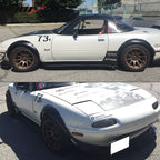 1990-1997 Miata NA MX5 4pcs Front + Rear 60mm Wide Fender Flares PU
