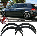 Ikon V2 Universal 50mm Front & 70mm Wide Rear PU Fender Flares of 4