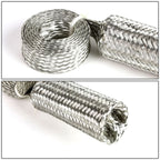 Universal Braided Stainless Steel Hose Set - Black