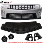 Fits 10-13 Camaro ZL1 Front Bumper Switchblade Silver Metallic
