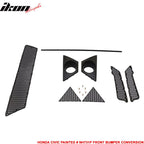 2006-2011 Honda Civic Mug Style Paint Crystal Black Pearl Front Bumper