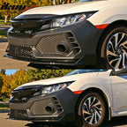 2016-2021 Honda Civic Sedan Type R Style CTR Bumper + Lip +Grille