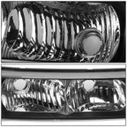 03-07 Chevrolet Avalanche Silverado Bumper Lights Black Amber