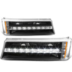 03-06 Chevrolet Silverado Avalanche LED DRL Bumper Lights Black