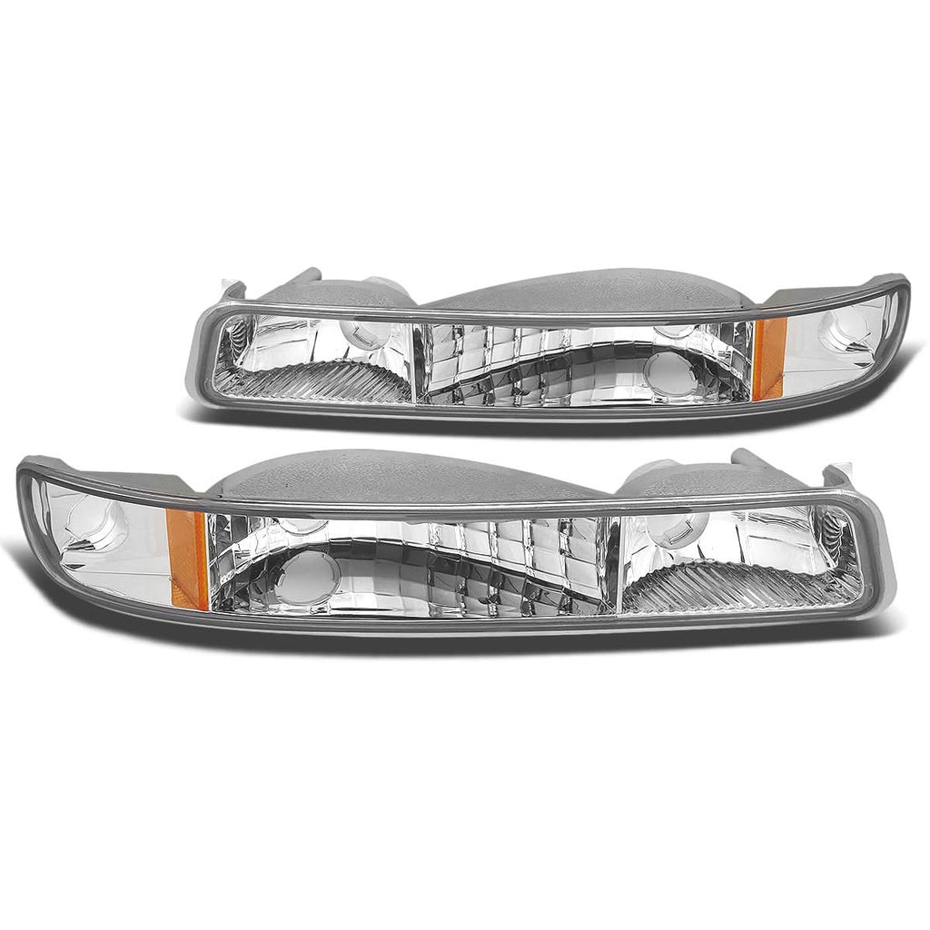 99-06 GMC Sierra / Yukon Chrome Amber Corner Bumper Lights 2PC