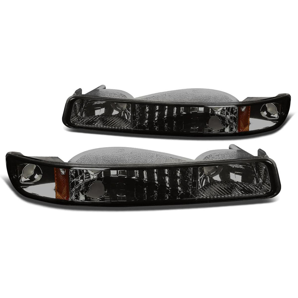 99-07 GMC Sierra / 00-06 Yukon Smoke Amber Corner Bumper Lights 2PC