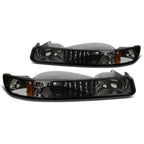 99-07 GMC Sierra / 00-06 Yukon Smoke Amber Corner Bumper Lights 2PC