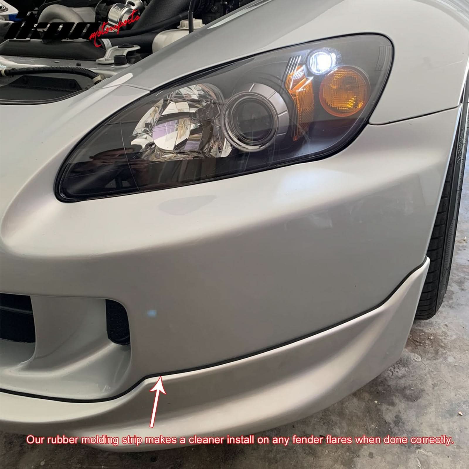 Universal 39'' T Rubber Molding Tape Black Front Hood Protector Guard