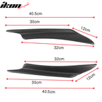 Universal Fit 40CM 2PC Front Bumper Lip Canards Carbon Texture PP