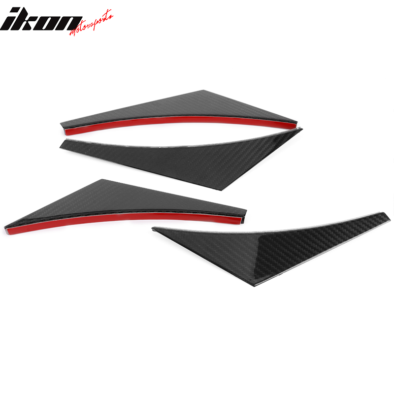 Universal Fit 4PCS V2 Front Bumper Lip Canard Splitter Carbon Fiber