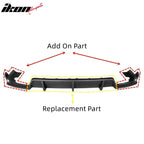 2020-2023 Bmw G06 X6 Ikon Style Gloss Black Rear Bumper Diffuser-pp