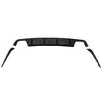 2011-2014 Dodge Charger 4 Fin Unpainted Black Rear Bumper Diffuser PU