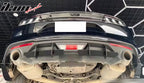 2018-2021 Ford Mustang EcoBoost Gloss Black Rear Bumper Diffuser ABS